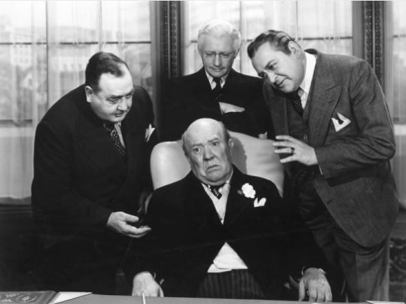 with Eugene Pallette, Claude Rains, and Edward Arnold in "Mr. Smith Goes to Washington"