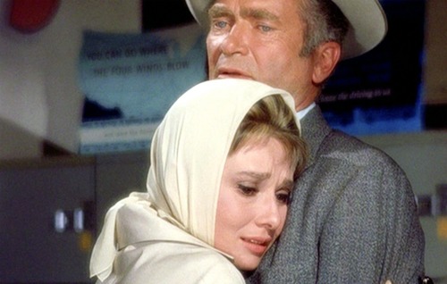 Audrey Hepburn and Buddy in "Breakfast at Tiffany's"