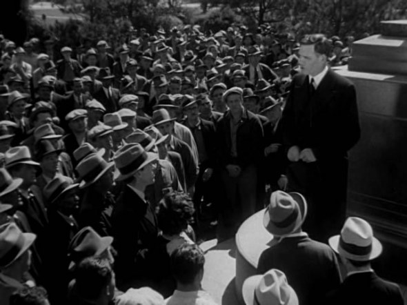 President Hammond addresses the unemployed.