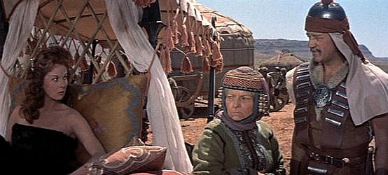 with Susan Hayward and John Wayne in "The Conqueror"