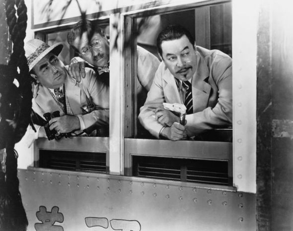 Eugene Pallette, Lawrence Grant, and Warner Oland