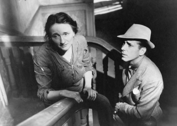 Marjorie with Humphrey Bogart in the film version of "Dead End" (1937)